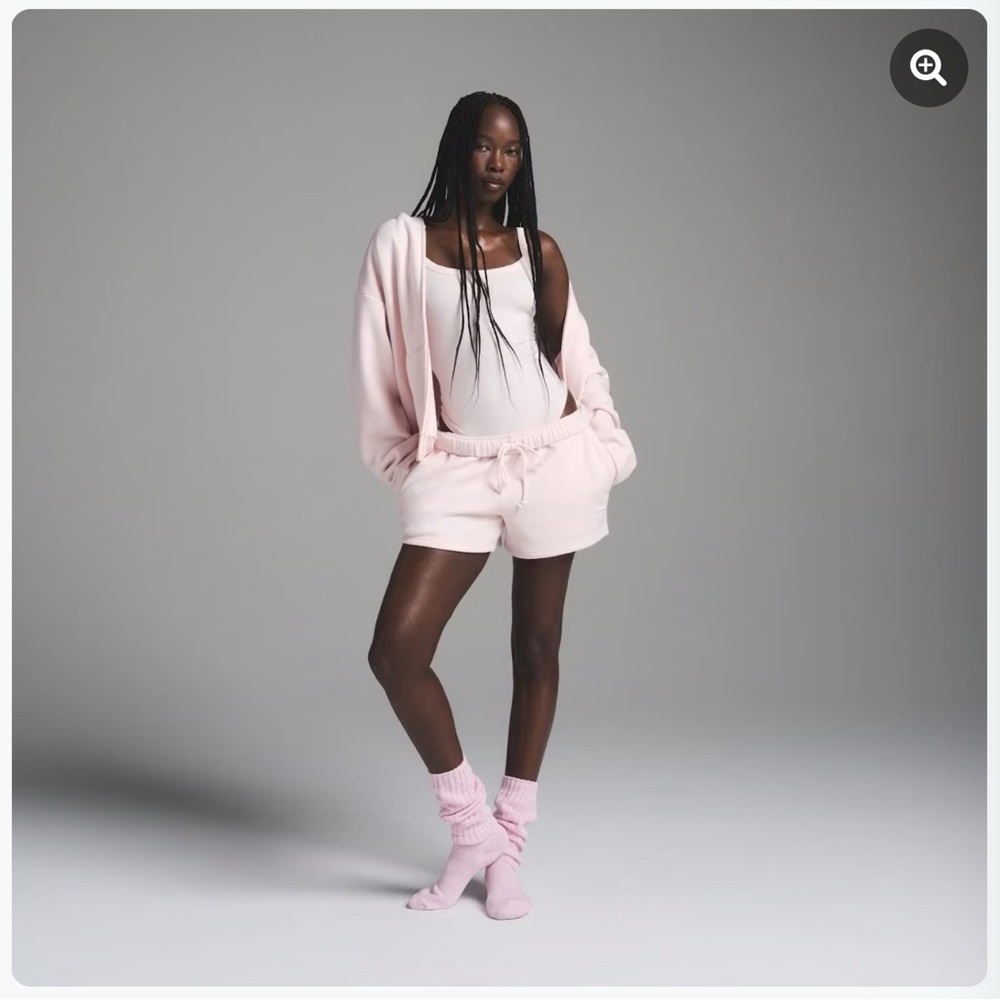 Cotton fleece classic zip up hoodie